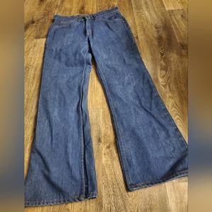 Vintage 80s Levi’s Orange Tab 517 32x29 Dark Wash Bootcut Denim Jeans EC Cowboy
